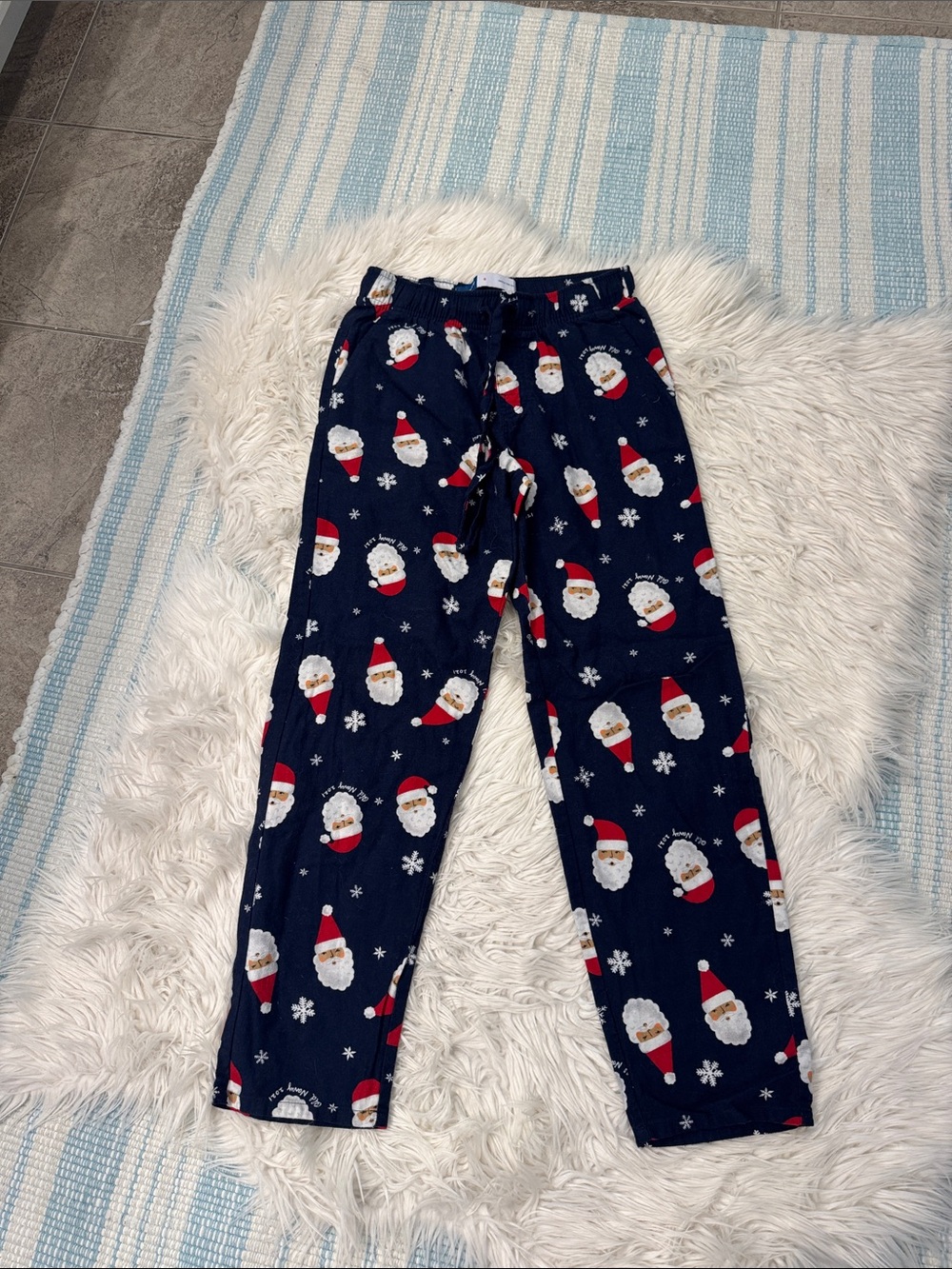 Men’s Old Navy Navy Santa Face Print Pajama Pants